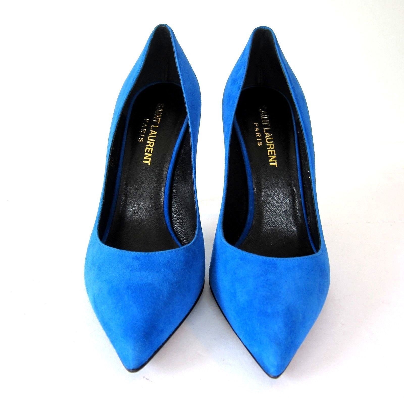 J-3325139 New Saint Laurent Electric Blue High Heels Pump Shoes Size US ...
