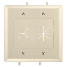 DataComm 45-0015-IV Two-Gang Low-Voltage Cable Plate With Flexible Openi... - $34.99