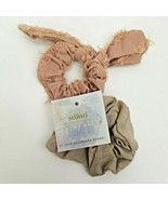 Scunci Collection 2 Pack Scrunchies Blush Bow and Tan With Elastic Core ... - $9.03