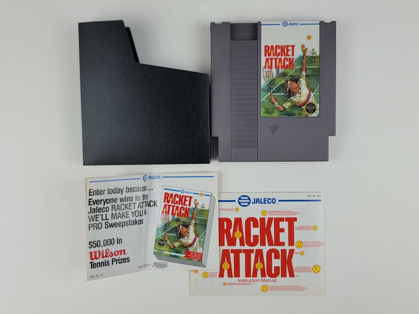 Vintage 1988 Racket Attack Nintendo NES Video Game w/ Manual & Inserts Pristine - $14.30