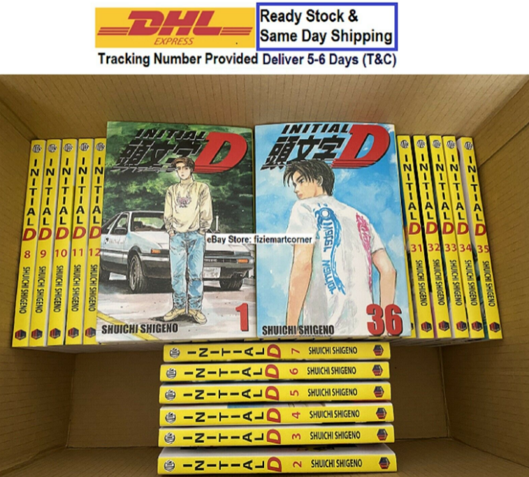 INITIAL-D Shuichi Shigeno Manga Volume 1-36 Set English Comic [English Comic]