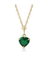 14k Solid YELLOW ROSE WHITE Gold Pendant Necklace Brilliant Cut Heart Sh... - $291.94