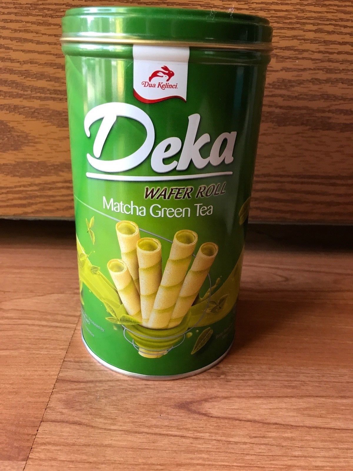 6pcs DEKA Matcha Green Tea Wafer Roll 300g NEW IN BOX