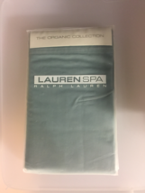 New Ralph Lauren Organic Spa Collection Standard Pillowcases Dusty Aqua  2 cases - $42.00