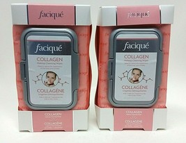 LOT 2 X Facique Makeup Cleansing Wipe Reduces Wrinkles 60-ct/Pk=120 Wipe... - $24.74