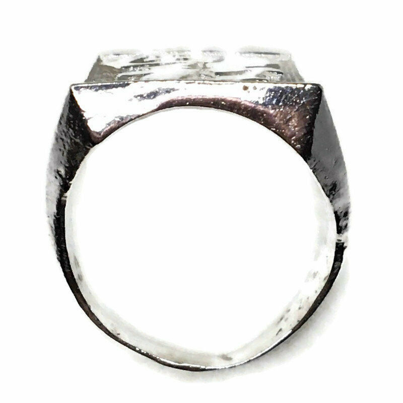 Fortune big Men ring AntiTarnish Silver Band (Size 7 . 5) Rings
