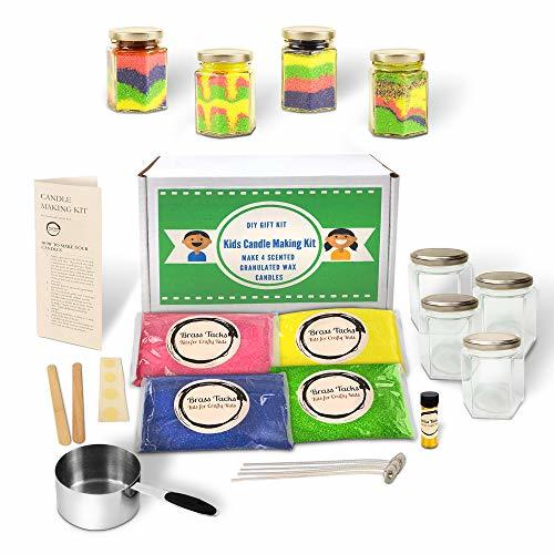 Kids Candle Making Kit Make 4 Scented Granulated Wax Candles Complete