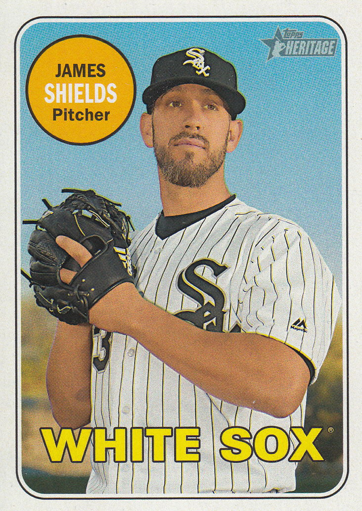 James Shields 2018 Topps Heritage Card 308 Baseball Cards