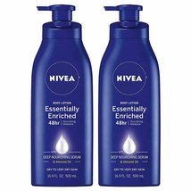 2 PACK NIVEA BODY LOTION ESSENTIALLY ENRICHED 48 HR NOURISHING MOISTURE - $27.72
