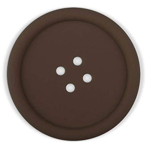 PANDA SUPERSTORE Four Pieces Button Shape Pattern Soft Silicone Coaster Cup Mat