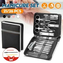 26 pcs Stainless Steel NailTrimmer Cutter Grooming Kit Manicure PedicureTool Kit - $25.99
