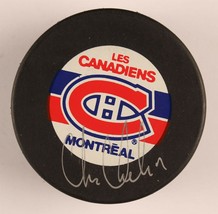 Chris Chelios Signed Official NHL Ziegler Puck Canadiens image 1