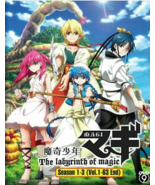 DVD Anime MAGI The Labyrinth Of Magic DVD (Season 1-3) (Vol.1-63 end) FA... - $55.00