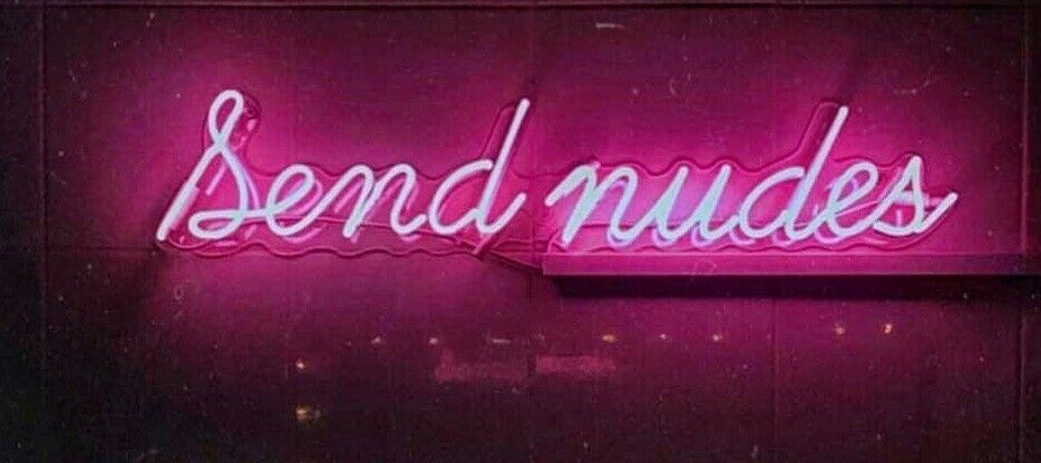 New Send Nudes Neon Sign Poster Bedroom And Similar Items