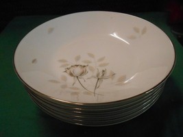  Magnificent Rosenthal Germany Peach BROWN-GRAY Rose . Set 6 Soup Bowls 8.75" - $58.99