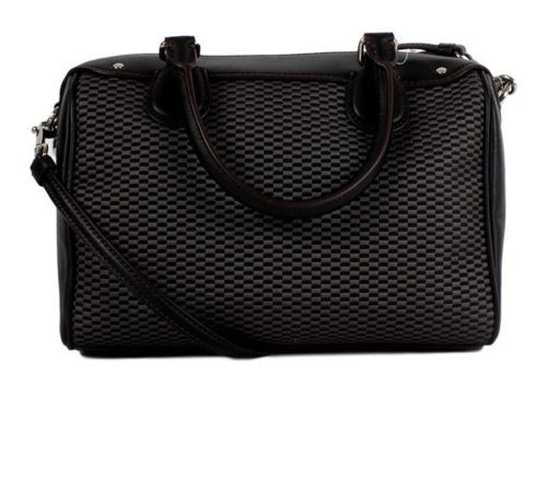 Coach Mini Bennet Satchel Legacy Jacquard Crossbody Black Grey