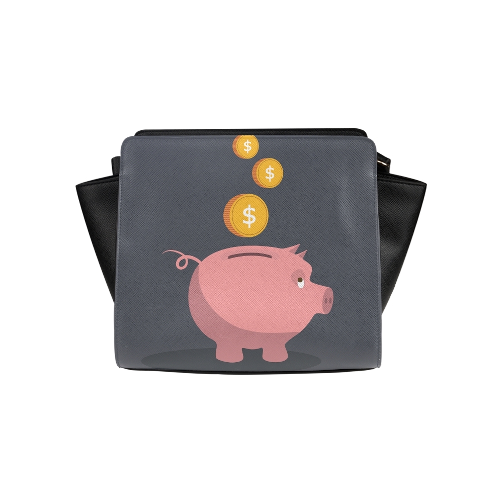 Pink Pig Piggy Bank Money Satchel Bag Crossbody Bags Travel Tote Bags Women's Handbags & Bags