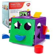 Geometric Shape Sorting Cube Baby Toys, With 18 Shapes And 1 Cube - $29.99