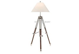Royal Marine Nickle Finish Tripod Floor Lamp For Living Room