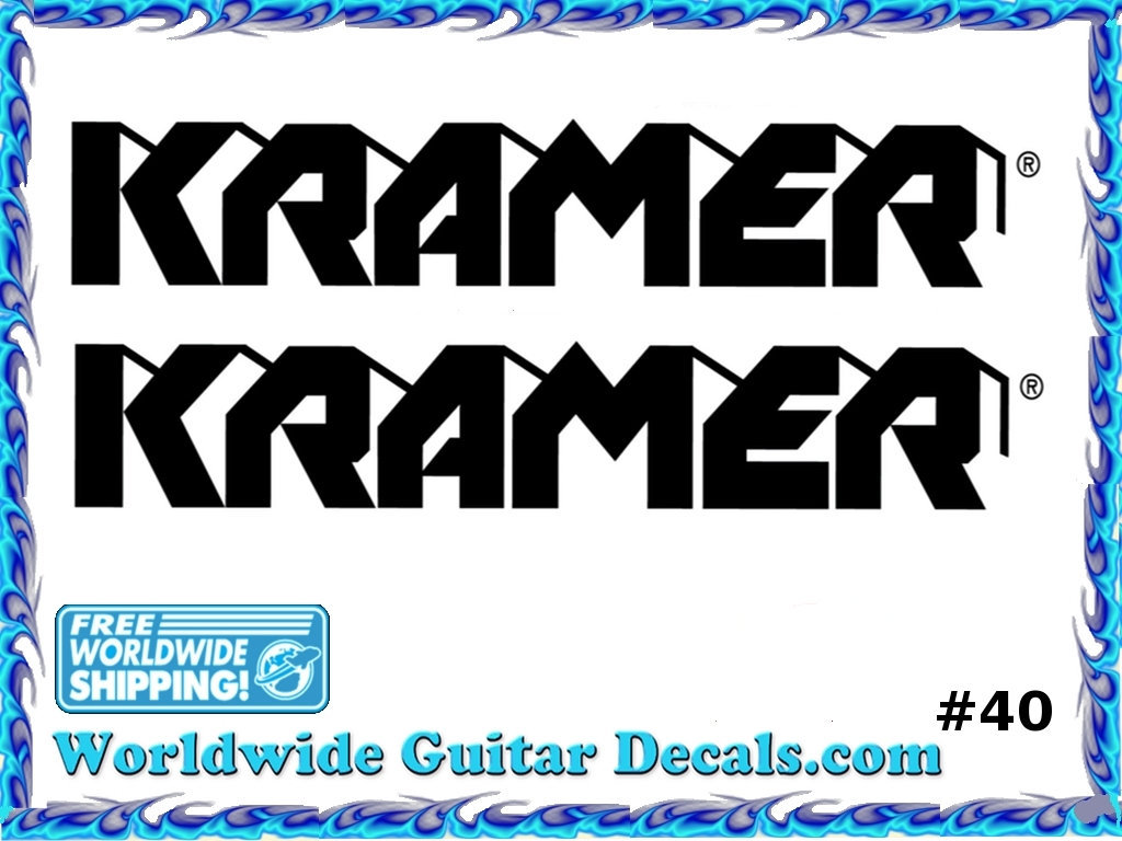 Kramer Guitar Decal Headstock Restoration Waterslide Logo 40 Guitars