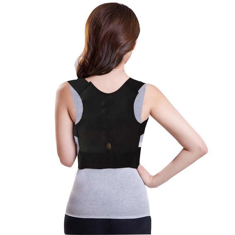 Posture Corrector China - Posture corrector back support brace shoulder belt women men magnetic adjustable