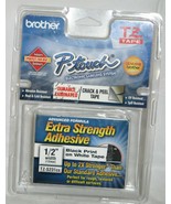 Brother TZ-S231cs 1/2&quot; 12mm Black White P-TZ Tape Label Extra Strength A... - $11.35