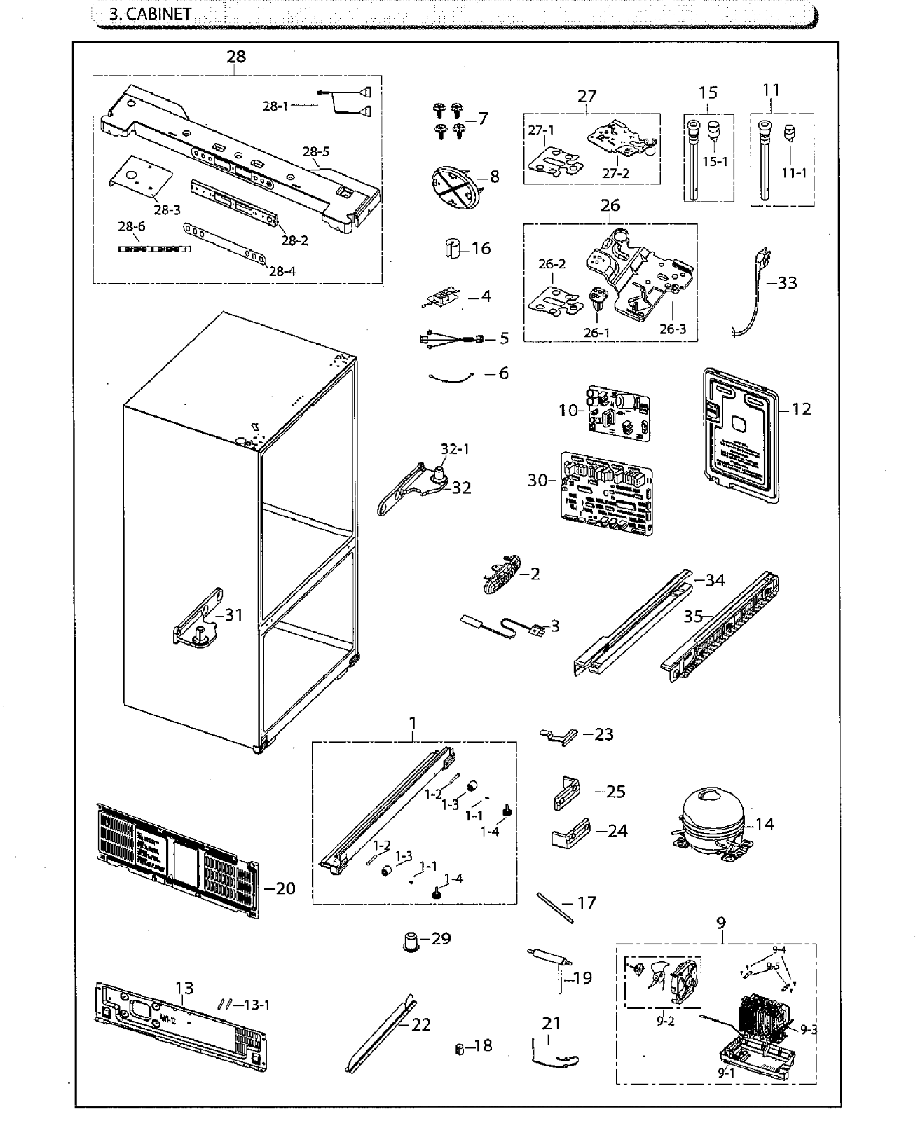Samsung Refrigerator Leveling Leg (DA9706977A / DA6104721D) {P4364