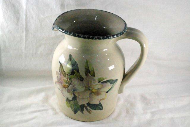 Home And Garden Party Magnolia 64 oz Stoneware Pitcher - Other Tableware