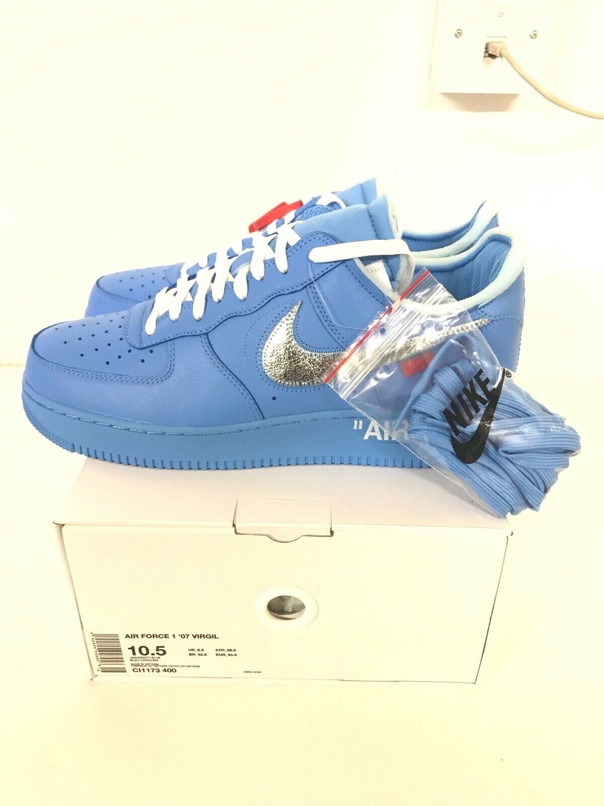 off white nike air force 1 mca blue price