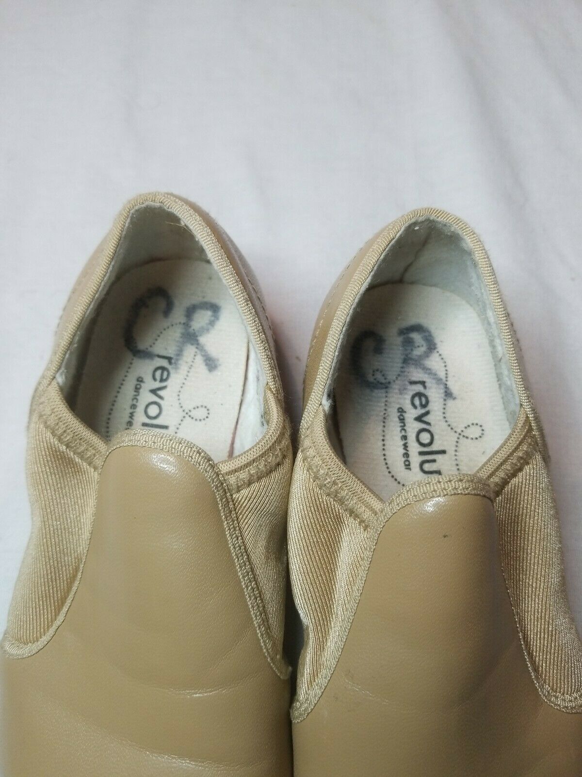 Revolution Dancewear Tap Shoes Girls Size 1 AD In Tan - Tap