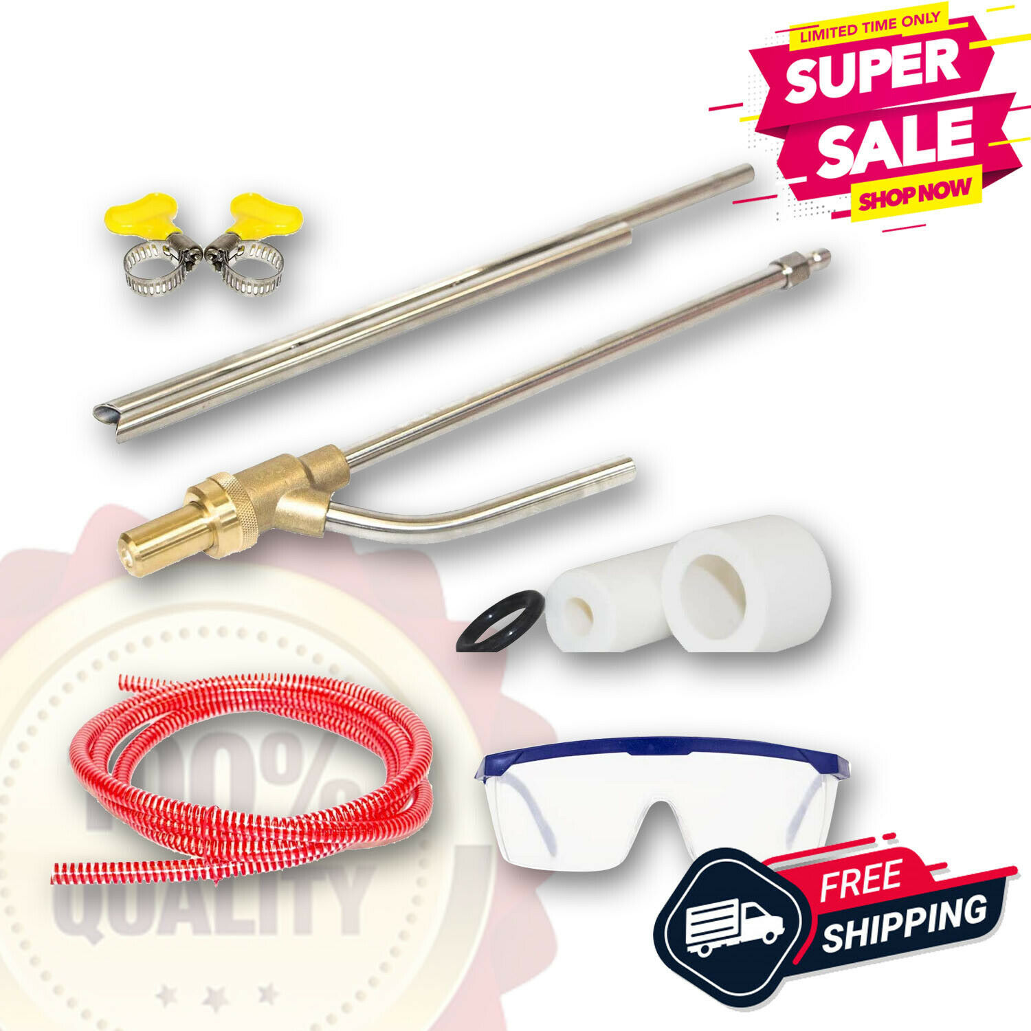 Sandblasting Kit Pressure Washer Dustless Wet Sandblaster Attachment