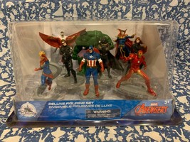 New Disney  Avengers Deluxe Figurine Play Set Captain America Hulk Iron ... - $51.32