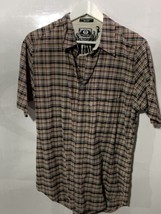 Volcom Donner Mens Large Classic Fit Button-Front Short Sleeve Shirt Skater - $32.93