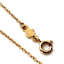 18K ROSE GOLD NECKLACE INFINITY INFINITE, ROLO CHAIN, 17.7 INCHES MADE IN ITALY image 3