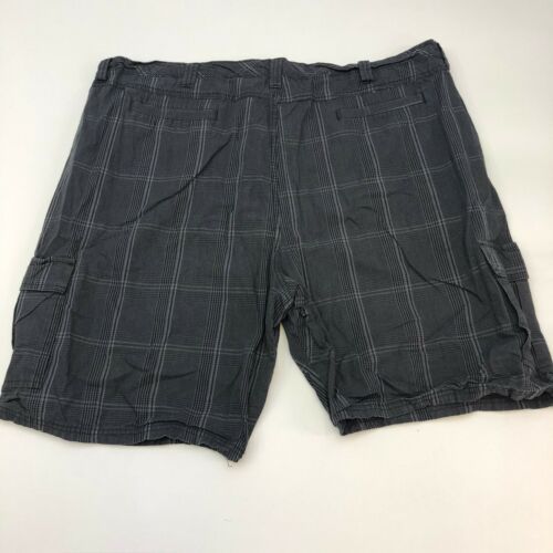 Wrangler Original Cargo Shorts Men's Size 46 Gray Plaid Flat Front ...
