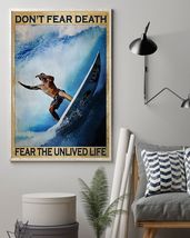 Surfing Don't Fear Death Vertical Canvas Decor - $49.99
