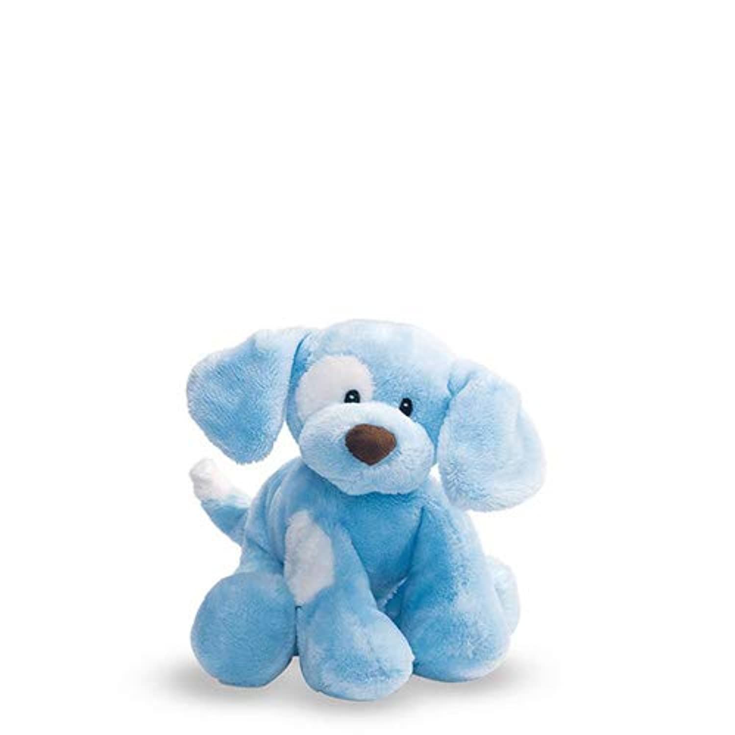 Baby GUND Spunky Dog Stuffed Animal Plush Sound Toy, Blue, 8