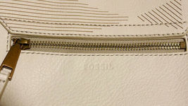 Off White Fossil Leather Crossbody Bag Purse Handbag Women Shoulder image 9