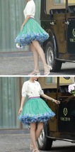 Women Above Knee Ruffle Layered Tulle Skirt Princess Plus Size Tiered Tutu Skirt image 3