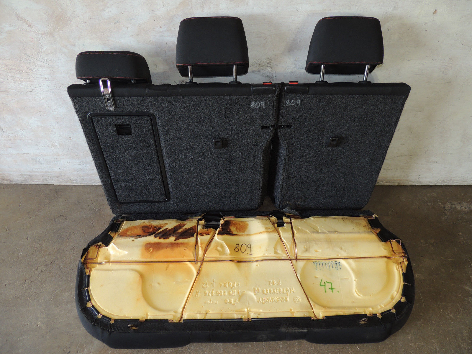 2012 Mk6 Vw Gti Plaid Cloth Bucket Bolster Seats Set Good 2 Door Factory 809 Seats