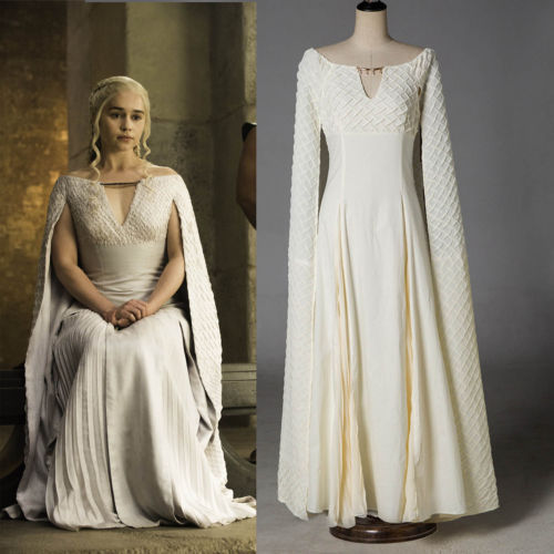 Halloween Games of Thrones Daenerys Targaryen Stormborn Dress Cosplay ...