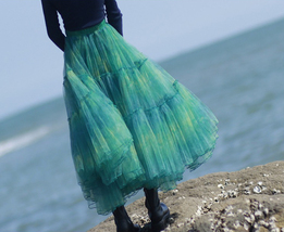 PINK Layered Tulle Midi Skirt Outfit High Waist Romantic Tulle Tutu Skirt Plus image 8