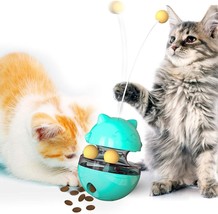 Interactive Cat Tumbler Toy Treat Food Dispenser Toys with Rolling Balls... - $25.99