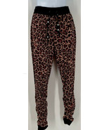 Material Girls Wome&#39;s Pants Leopard Print Active Ruched-Leg Jogger Pants S - $31.68