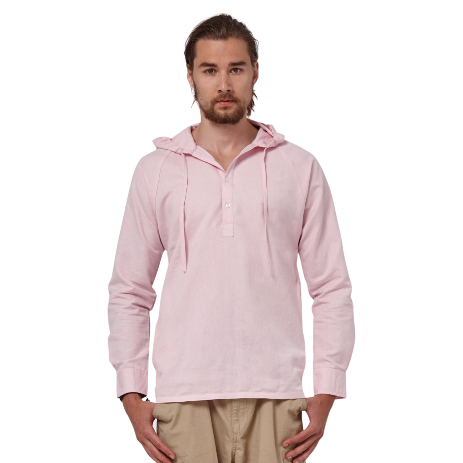 linen shirt with hood