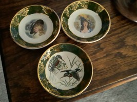 Vintage Weatherby Hanley Falcon Ware set of 3 small dishes - $26.94