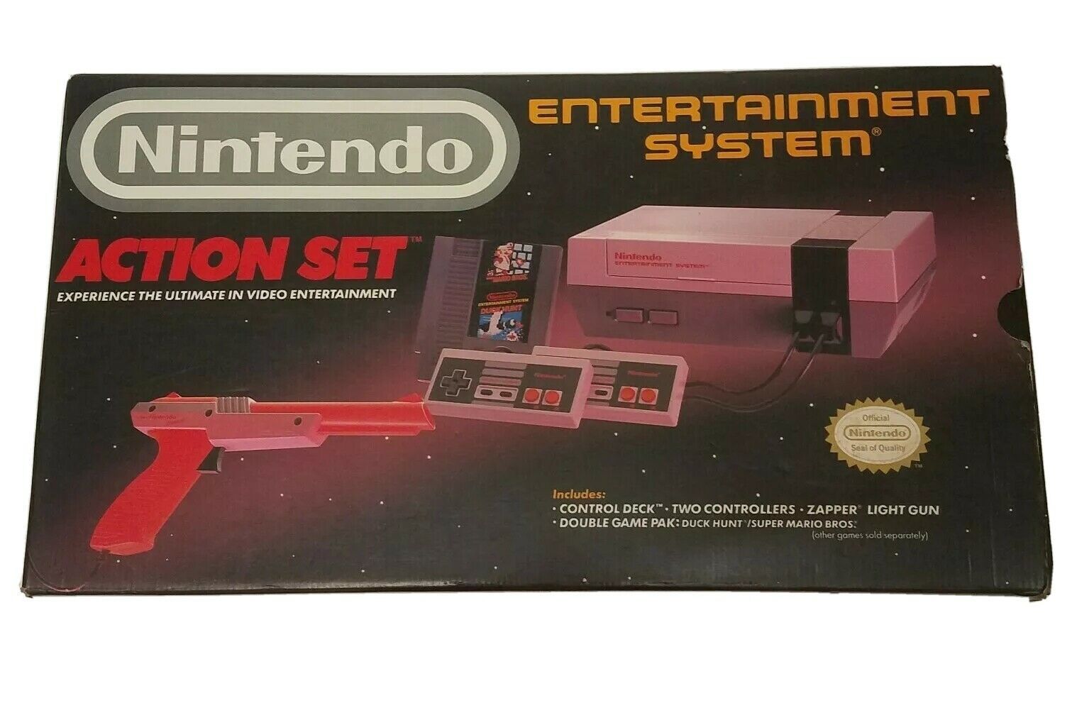 Original Nintendo Entertainment System Action Set Console Nes Complete 