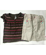 Girl&#39;s Size 5T Years Two Piece Brown Striped Old Navy Top &amp; Fisher-Price... - $13.00