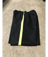 Boy&#39;s Starter Windsuit Pants Size 18--XXL--Black with Lime Green Stripes - $6.99