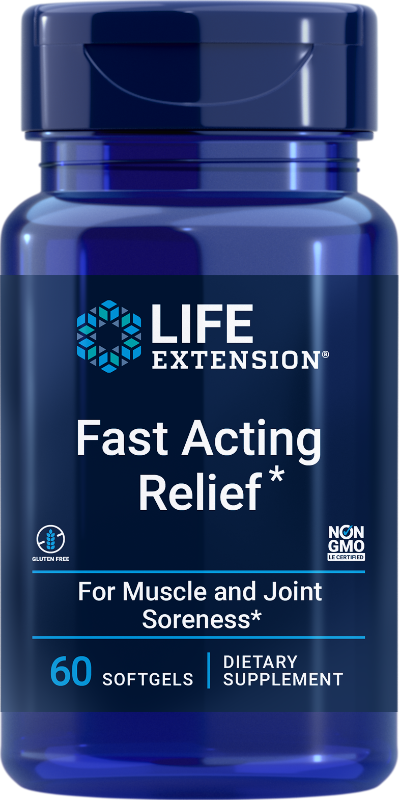 Life Extension Fast Acting Relief 60 Softgels - Muscle and Joint. Get it FAST!